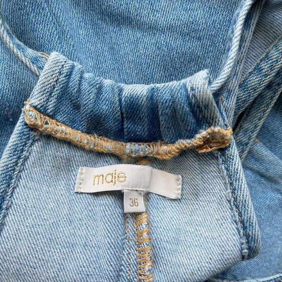 Maje Paris Designer Denim Overall Dungarees - SM - Picture 3 of 4